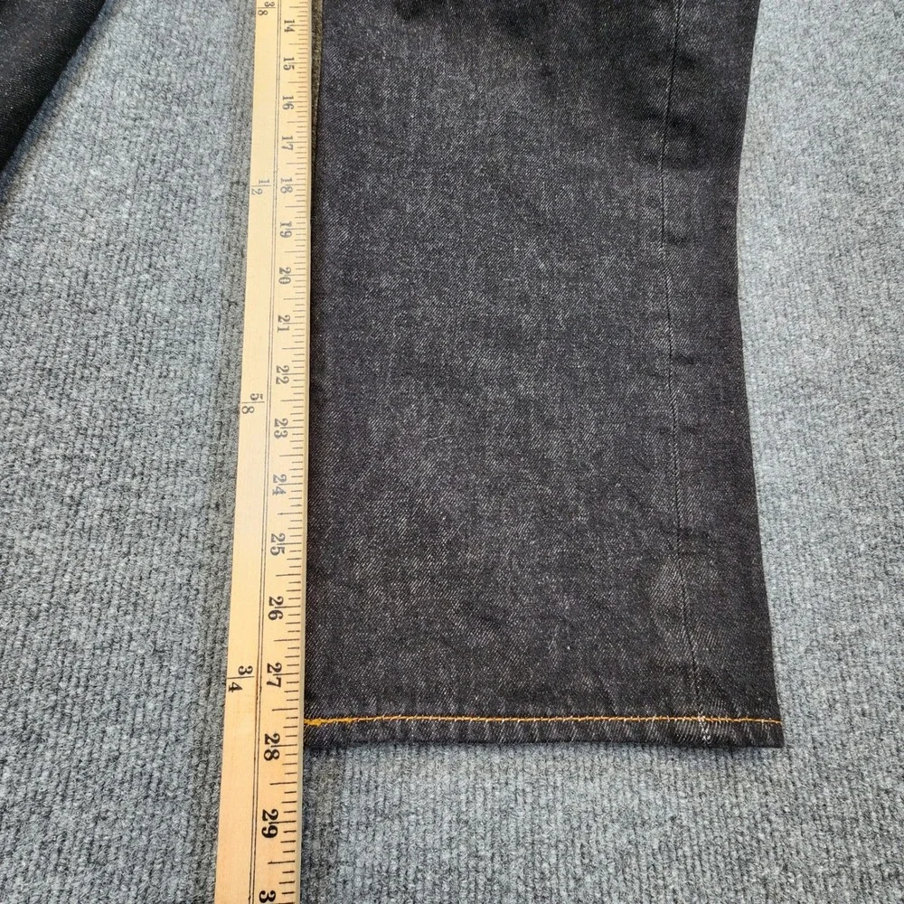 Levis 501 Original Fit Jeans Mens 38x30 (Fits 35x28) Black‎ Dark Wash Button Fly